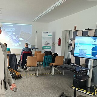 Die VR-Anwendungen werden direkt vor Ort getestet und ausprobiert. 
