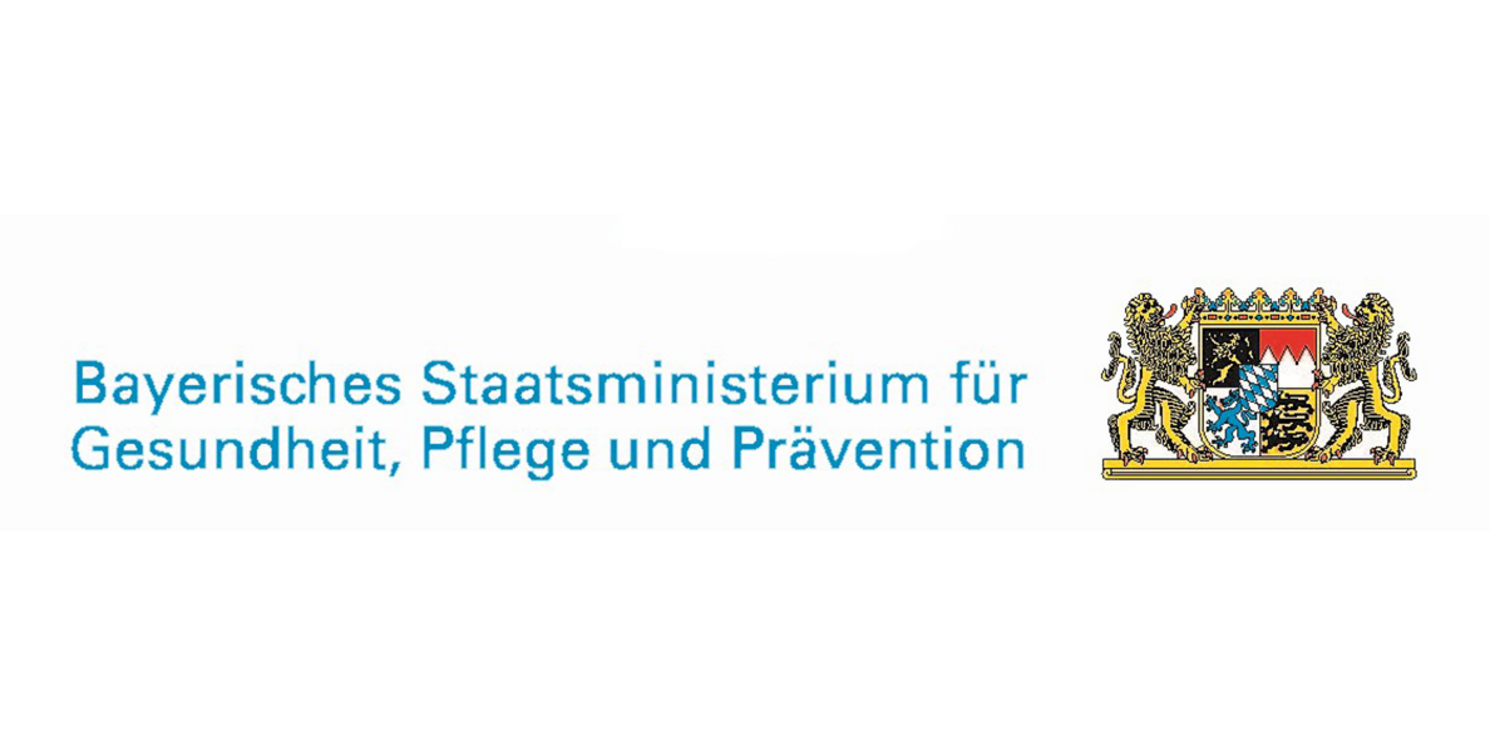 Logo des Bayerischen Staatsministeriums für Gesundheit, Pflege und Prävention