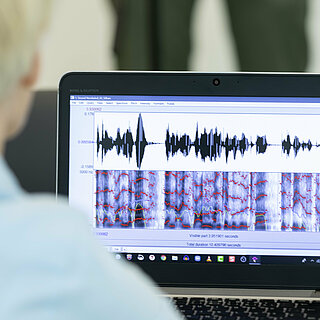 Prof. Lauer am Bildschirm